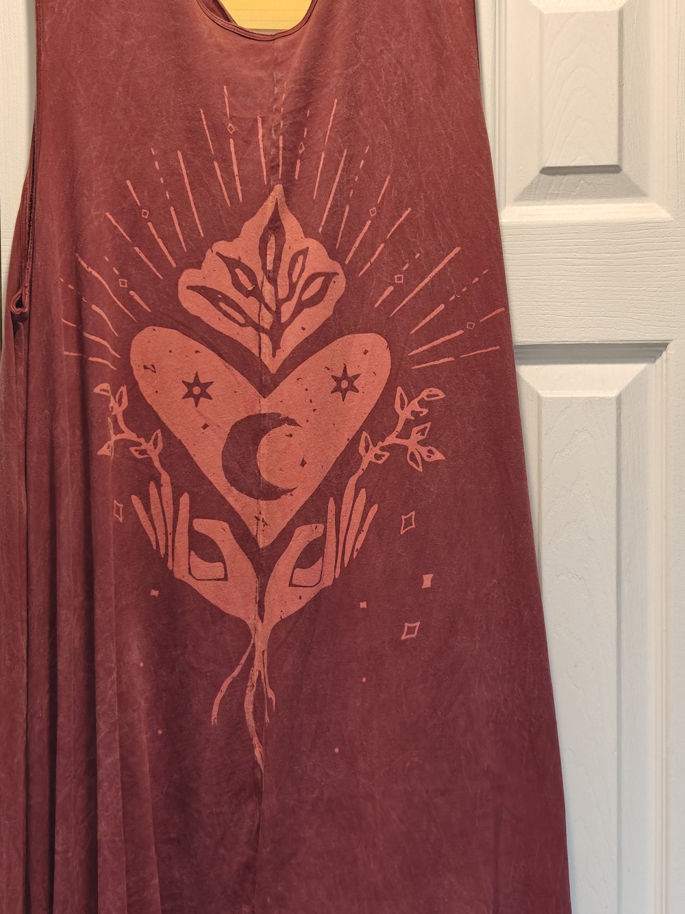 Kantha Bae Burgundy Open Hands Dreamline Jumpsuit - Picture 2 of 4